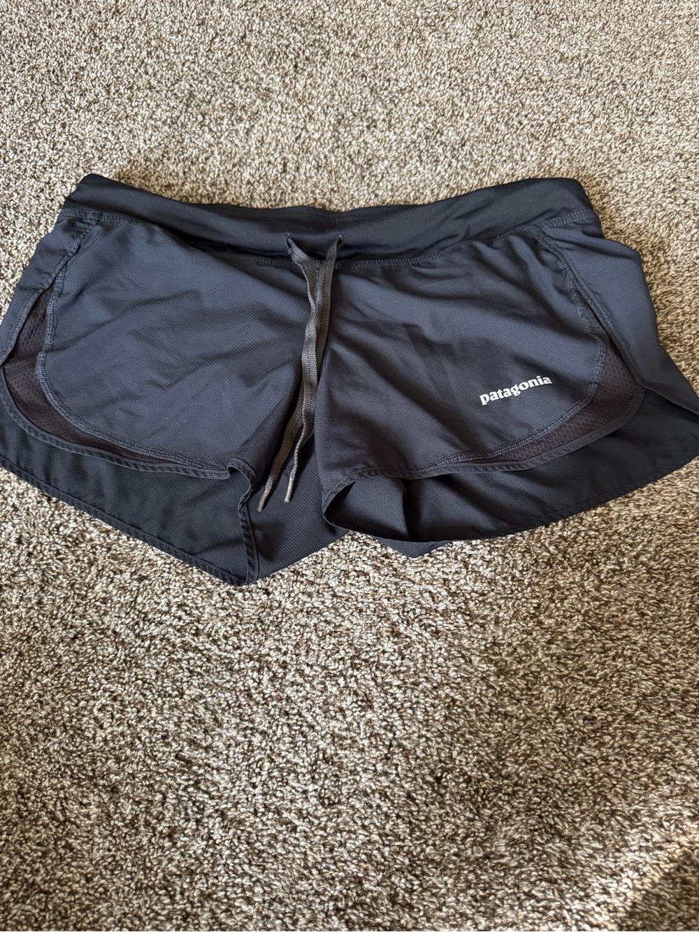Patagonia Black Women's Athletic Shorts with Drawstring